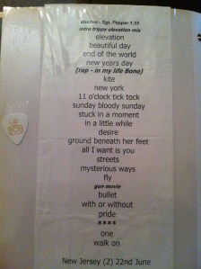 54 Elevation Jersey2 setlist