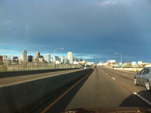 69 driving to downtown Denver