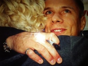 Larry hugs me! 10.19.01 Elevation Baltimore